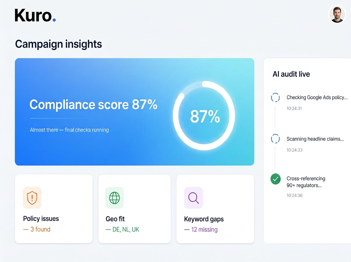 Kuro Audit screen